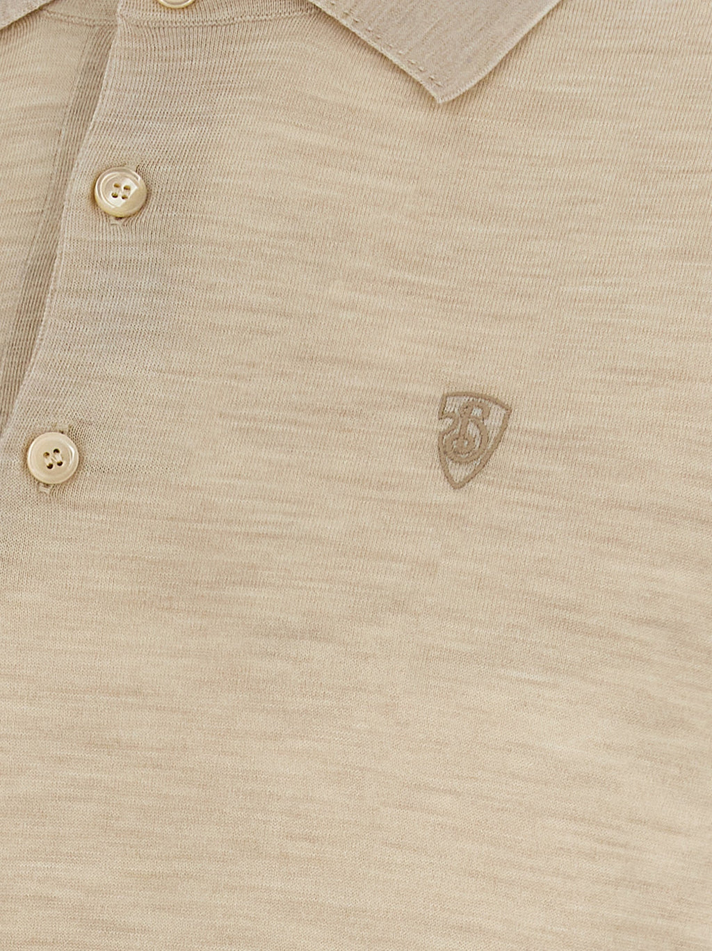Burberry Beige Wool Polo Shirt Burberry