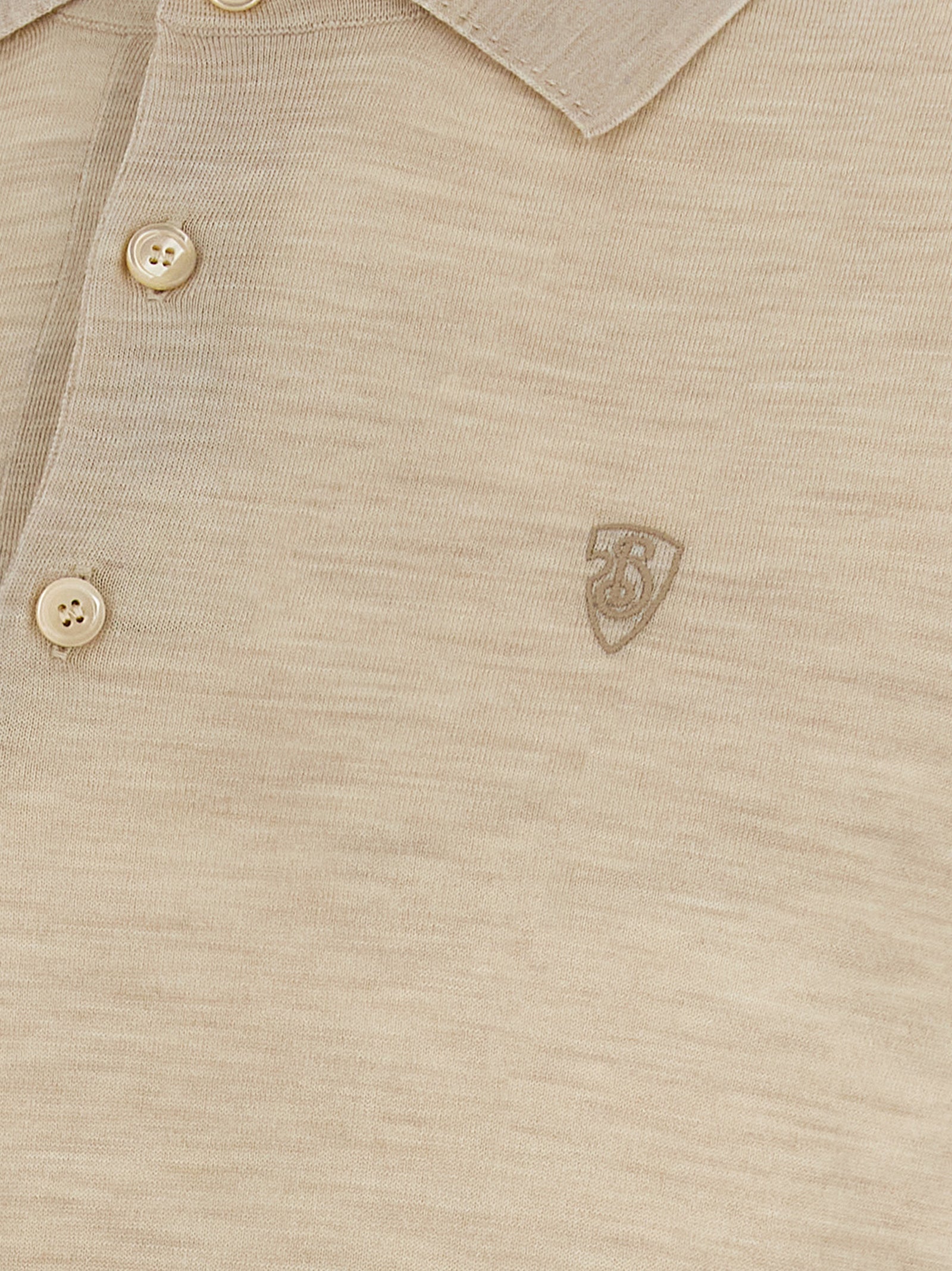 Burberry Beige Wool Polo Shirt Burberry
