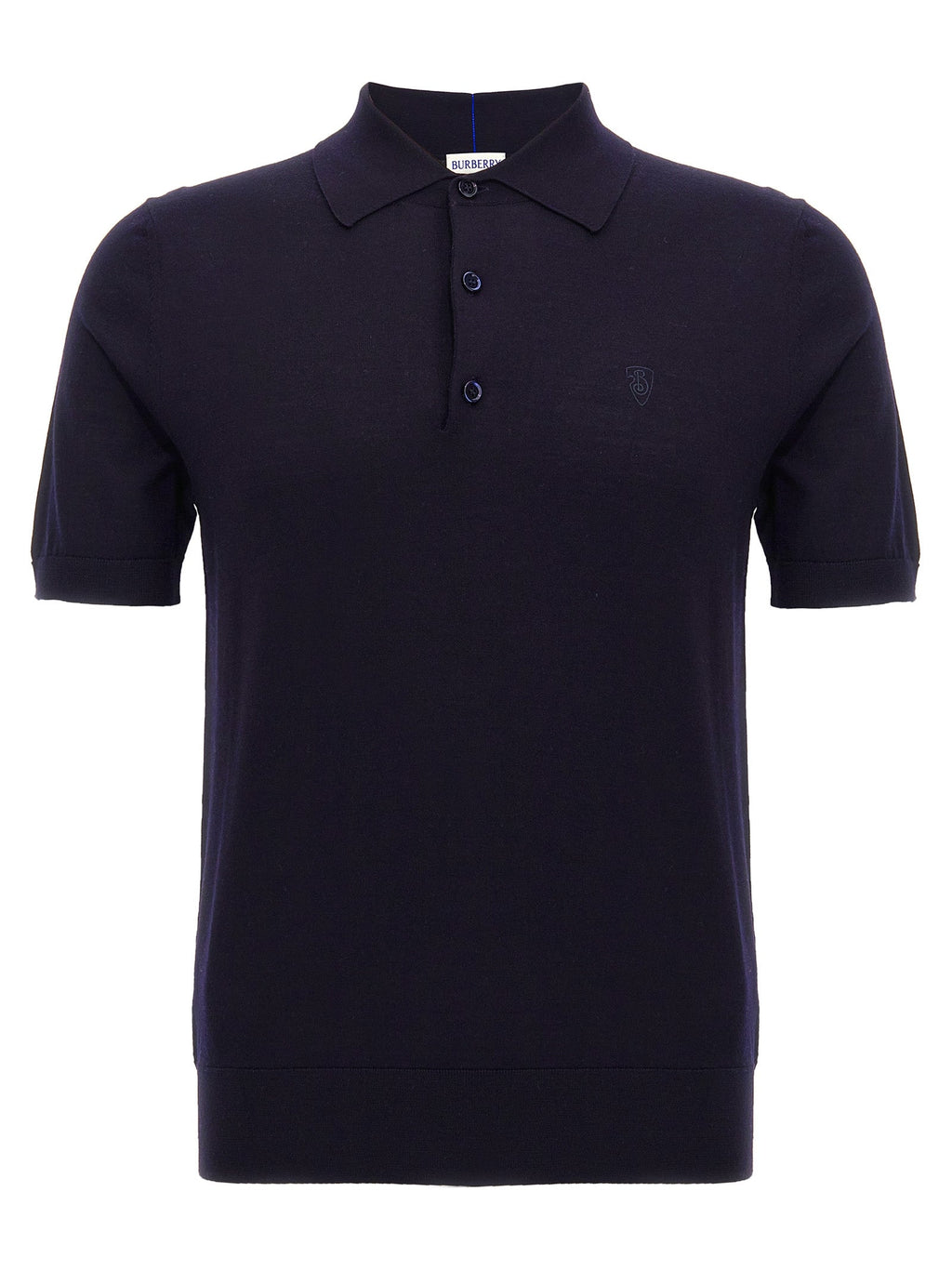 Burberry Blue Wool Polo Shirt Burberry