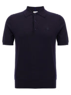 Burberry Blue Wool Polo Shirt Burberry
