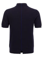Burberry Blue Wool Polo Shirt Burberry