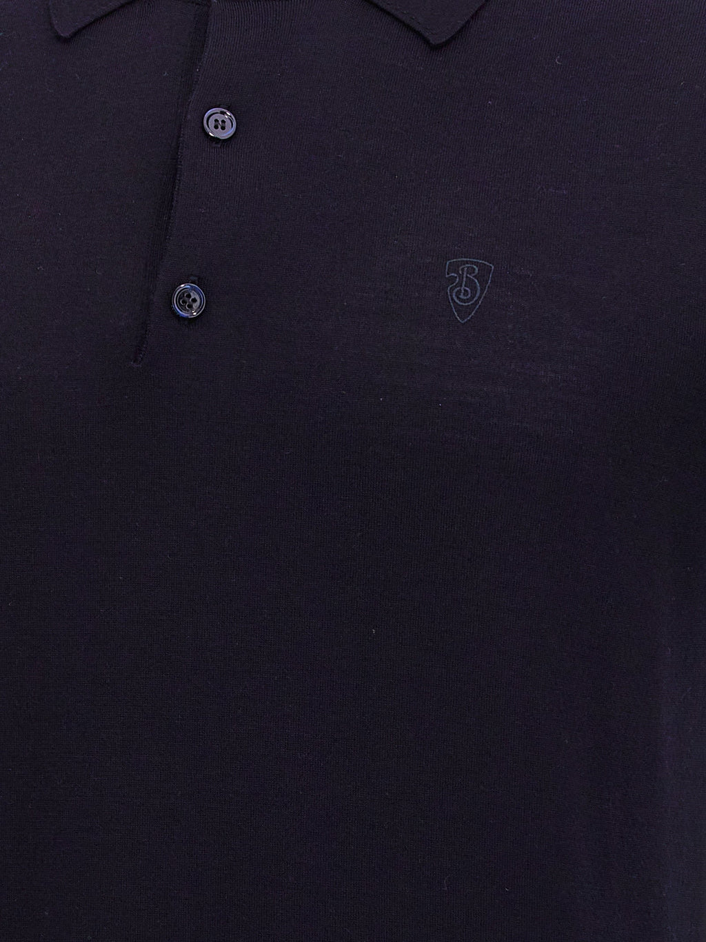 Burberry Blue Wool Polo Shirt Burberry