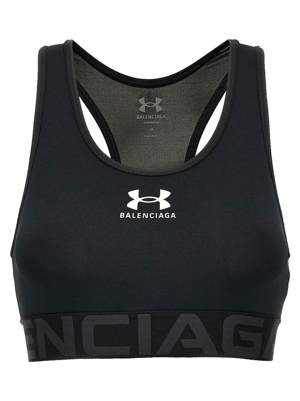Balenciaga Black Polyester Sport Bra Balenciaga