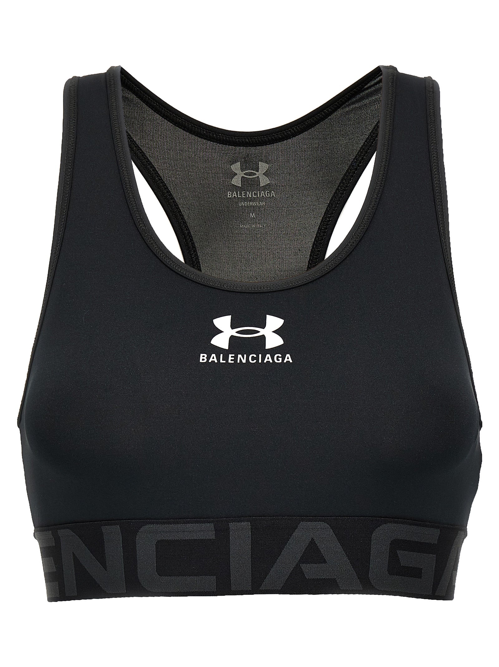 Balenciaga Black Polyester Sport Bra Balenciaga