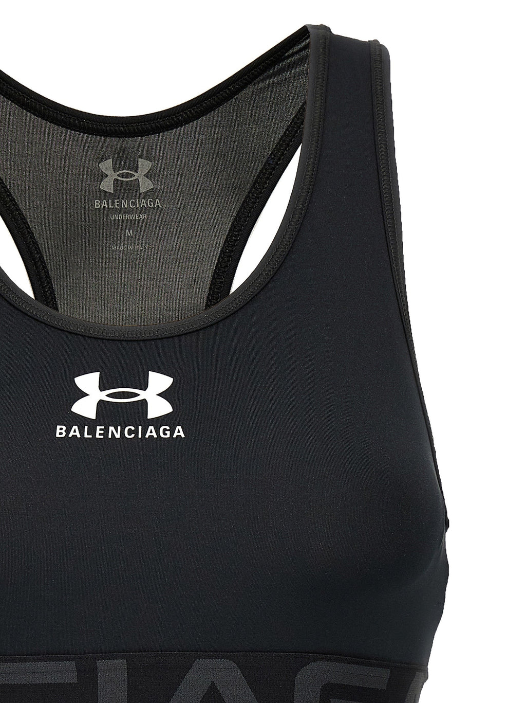 Balenciaga Black Polyester Sport Bra Balenciaga