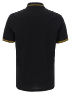 Versace Black Cotton Polo Shirt Versace