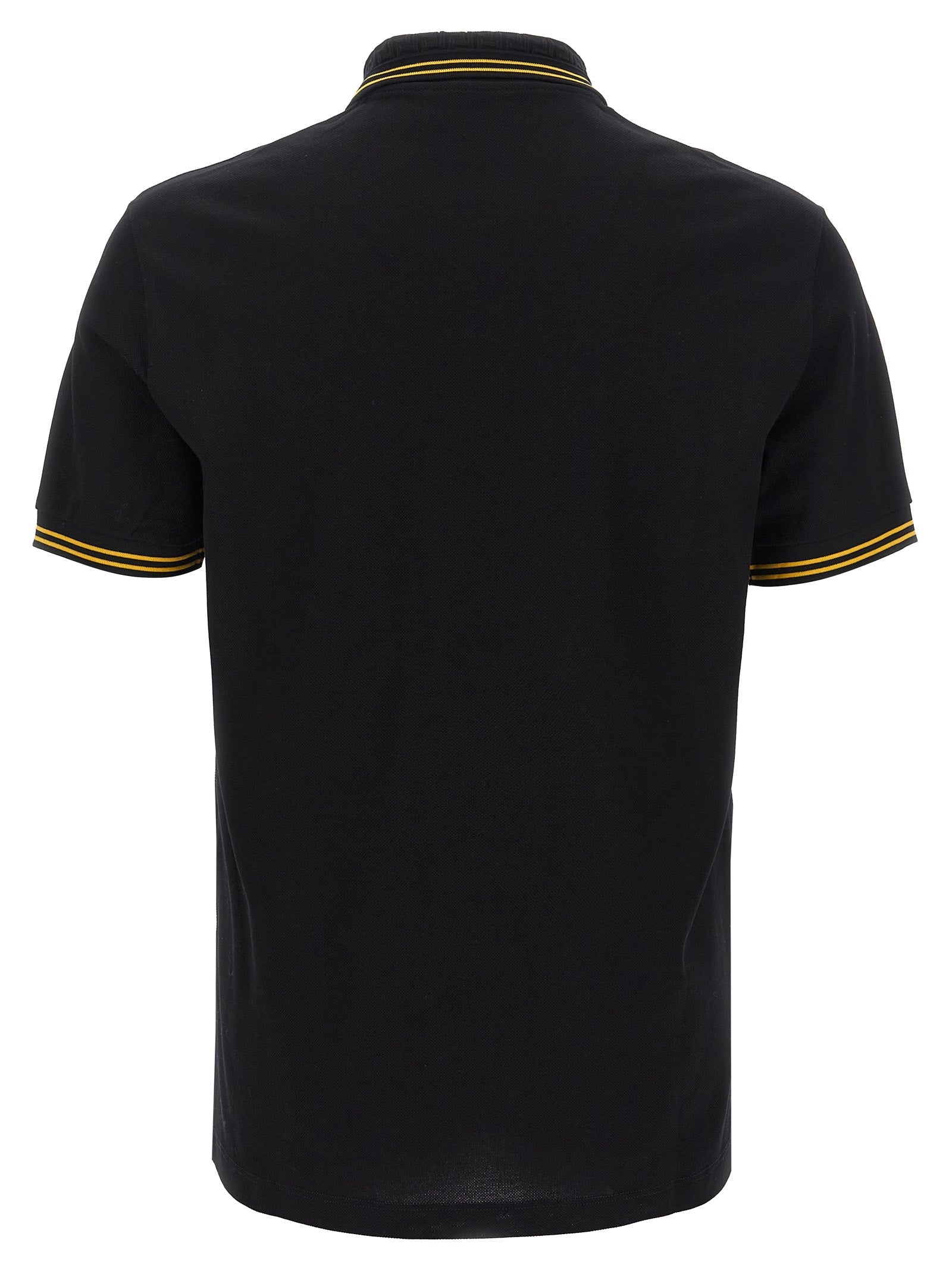 Versace Black Cotton Polo Shirt Versace