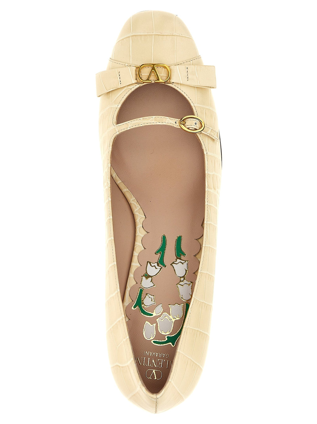 Valentino Garavani White Calfskin Mid Heel Pumps Valentino Garavani