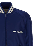 Valentino Garavani Blue Polyamide Bomber Valentino Garavani