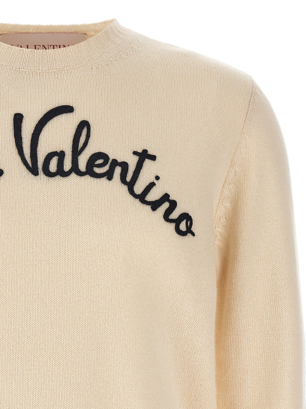 Valentino Garavani Beige Virgin Wool Cardigan Valentino Garavani
