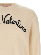 Valentino Garavani Beige Virgin Wool Cardigan Valentino Garavani