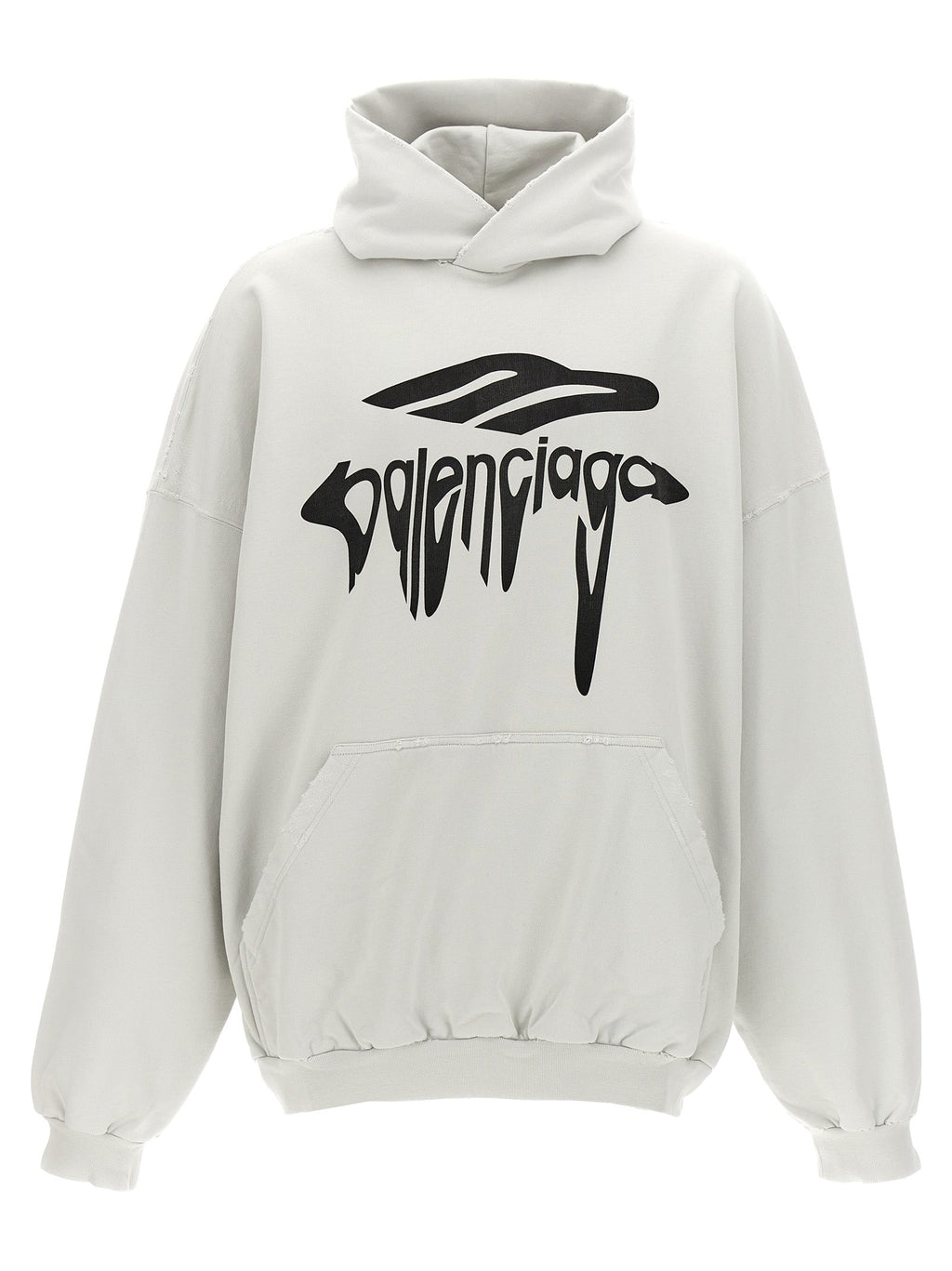 Balenciaga White Cotton Sweatshirt Balenciaga