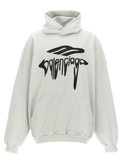 Balenciaga White Cotton Sweatshirt Balenciaga