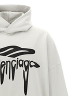 Balenciaga White Cotton Sweatshirt Balenciaga