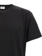 Saint Laurent Black Cotton T-Shirt Saint Laurent