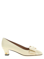 Valentino Garavani White Goatskin Mid Heel Pumps Valentino Garavani