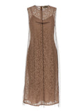 Fendi Beige Cotton Midi Dress Fendi