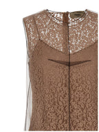 Fendi Beige Cotton Midi Dress Fendi