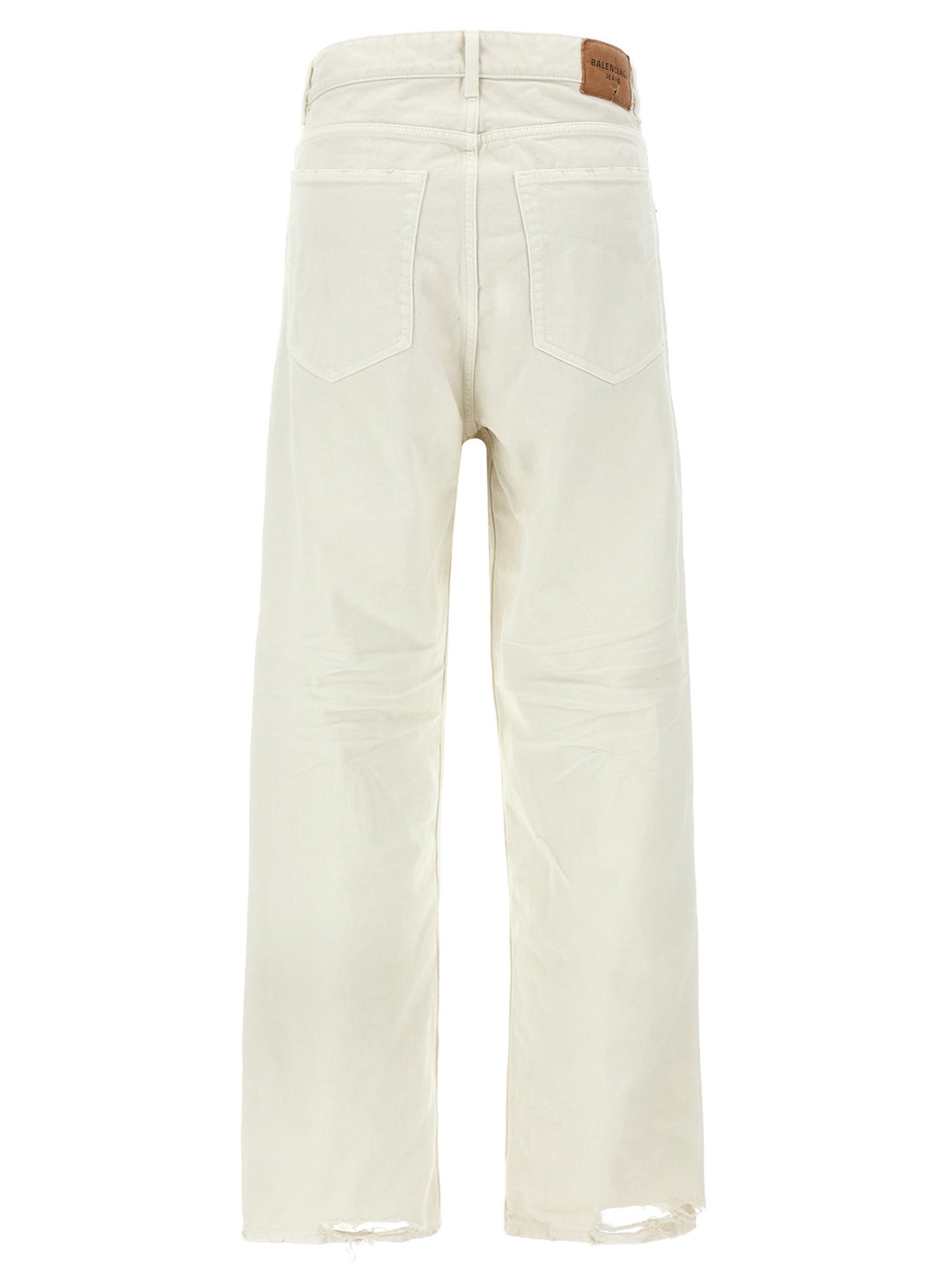 Balenciaga White Cotton Jeans Denim Balenciaga