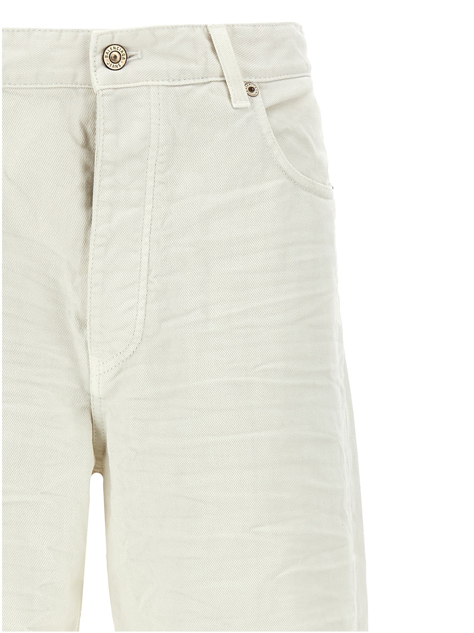 Balenciaga White Cotton Jeans Denim Balenciaga