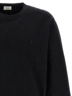 Saint Laurent Black Cotton Sweatshirt Saint Laurent