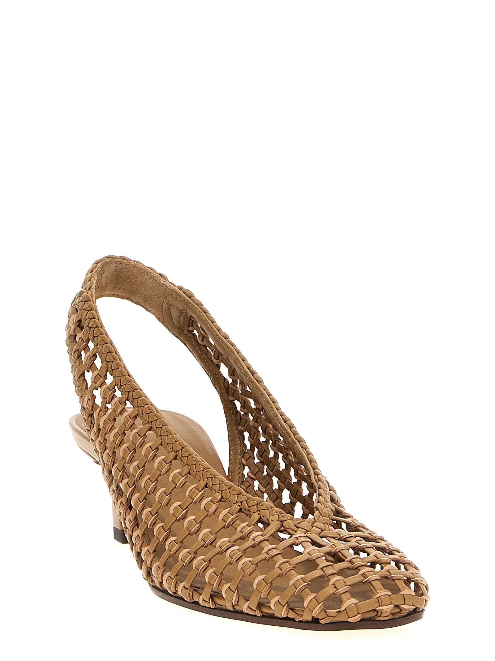 Fendi Brown Calfskin Mid Heel Pumps Fendi