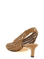 Fendi Brown Calfskin Mid Heel Pumps Fendi