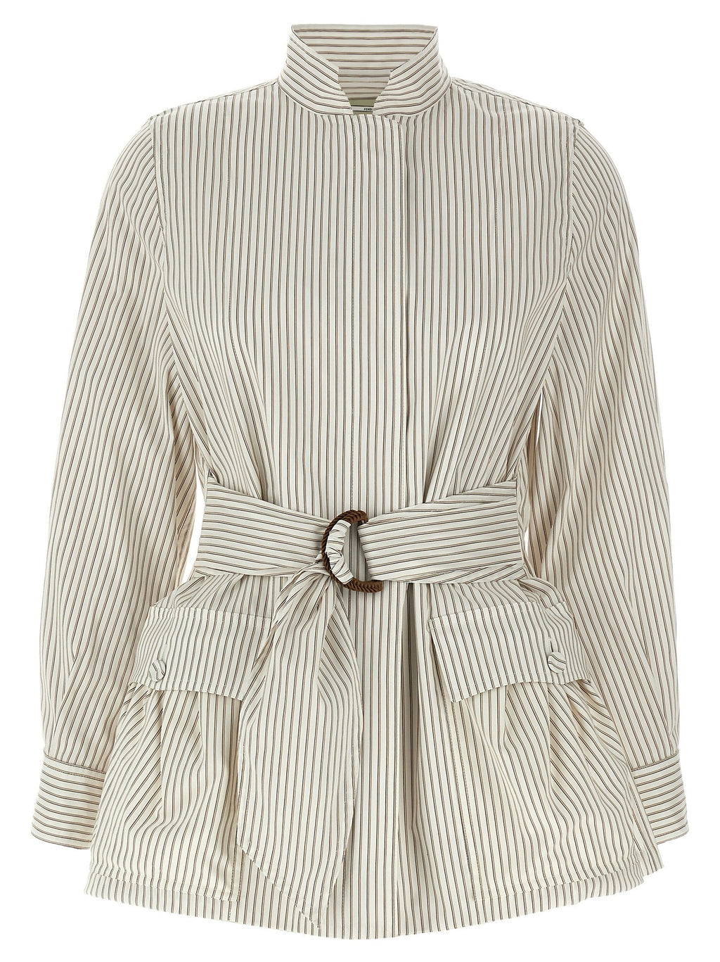 Fendi White Cotton Shell Jacket Fendi