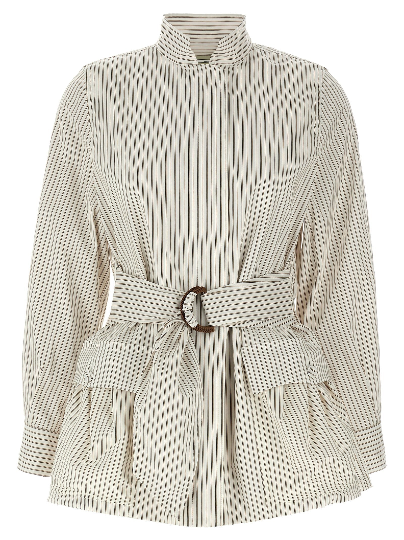 Fendi White Cotton Shell Jacket Fendi