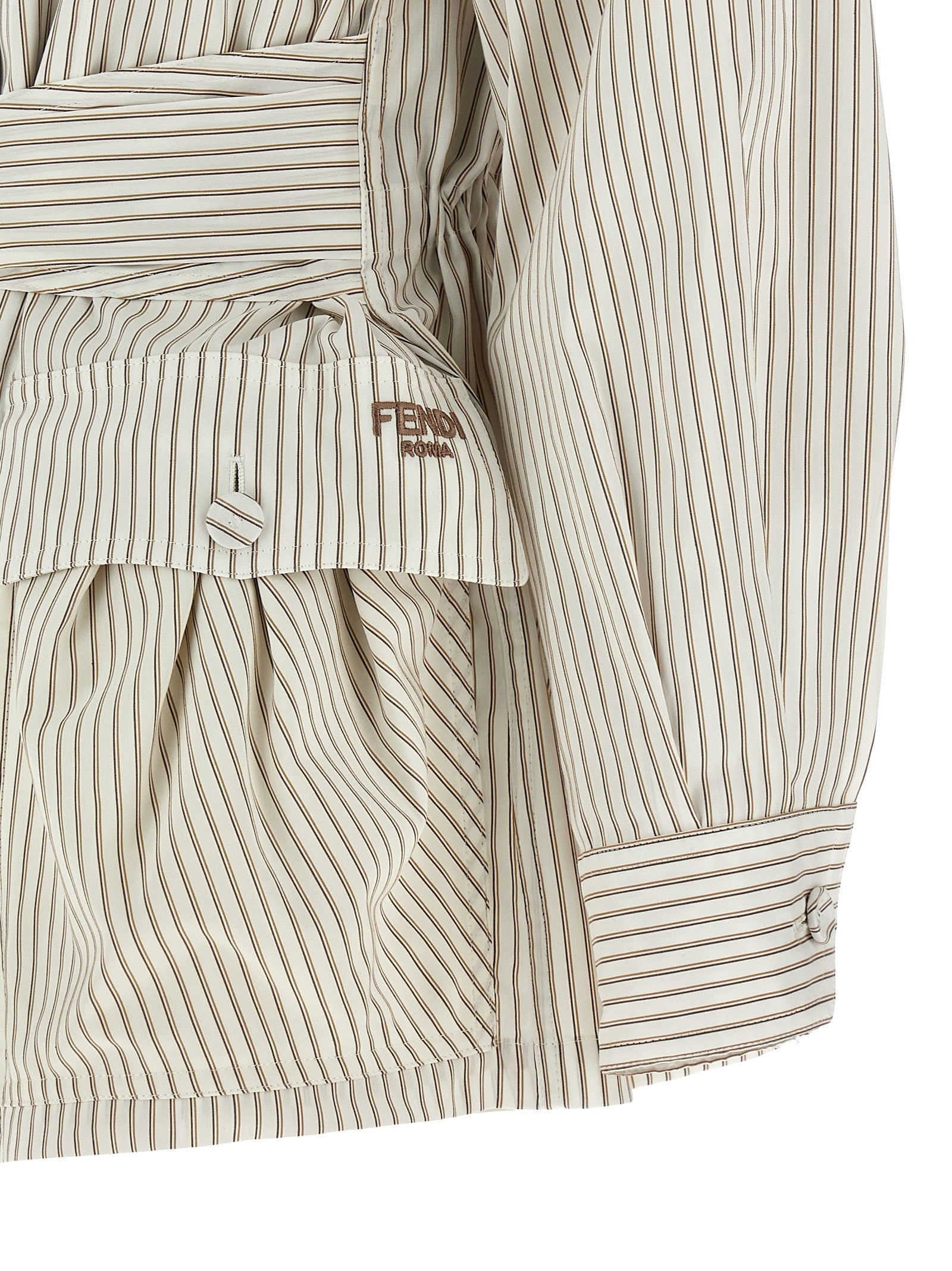 Fendi White Cotton Shell Jacket Fendi