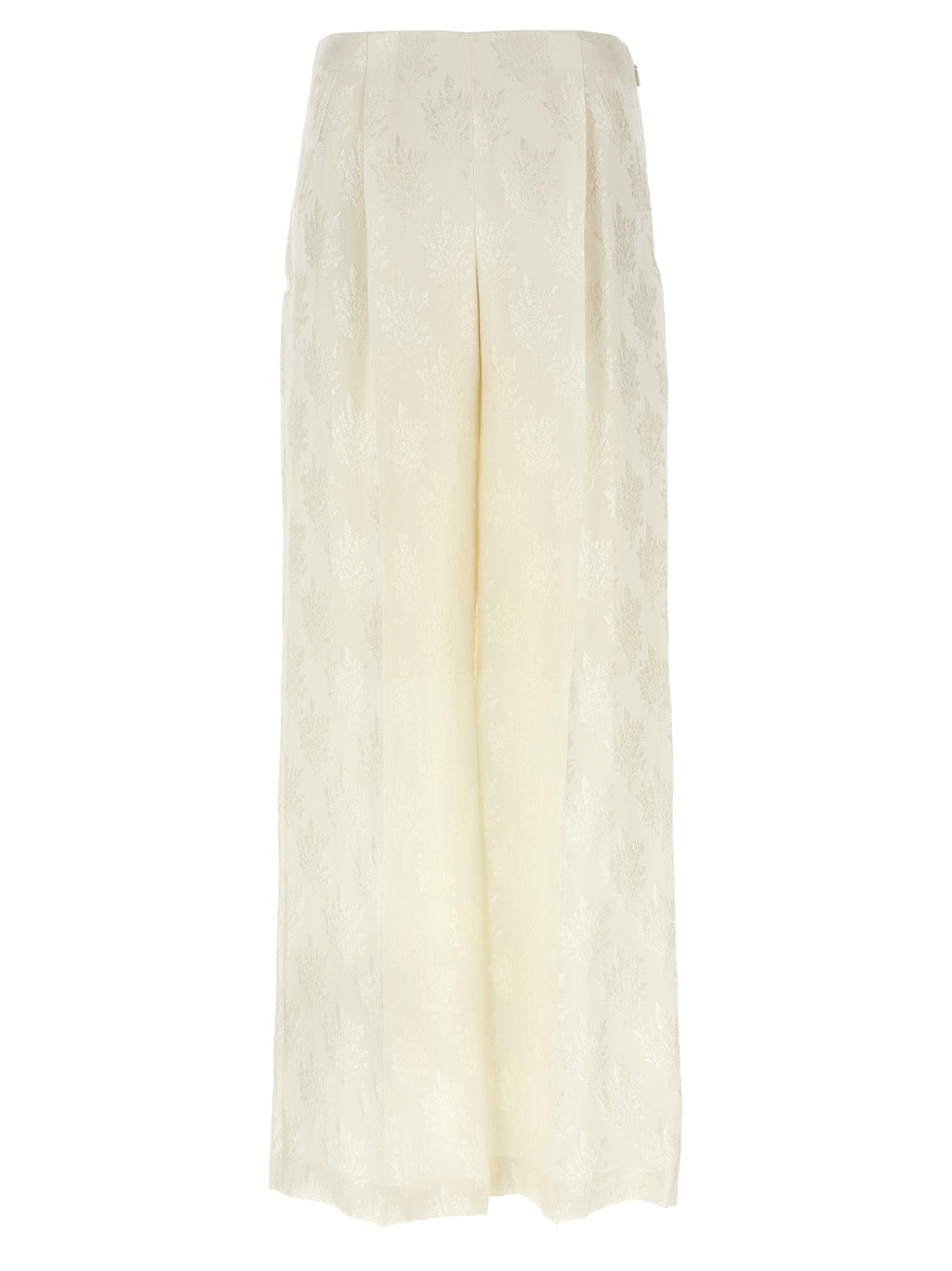 Fendi White Silk Casual Pants Fendi