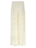 Fendi White Silk Casual Pants Fendi
