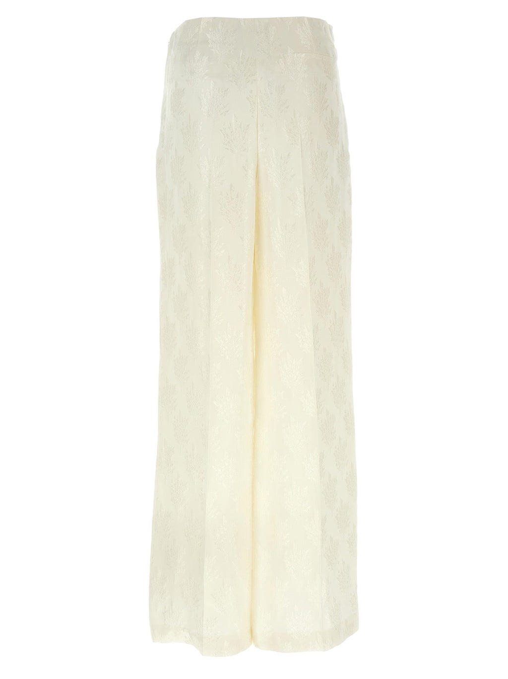 Fendi White Silk Casual Pants Fendi