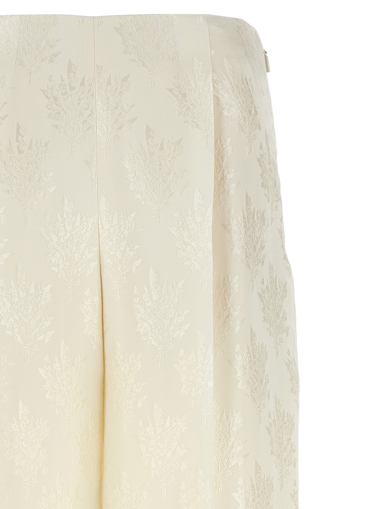 Fendi White Silk Casual Pants Fendi