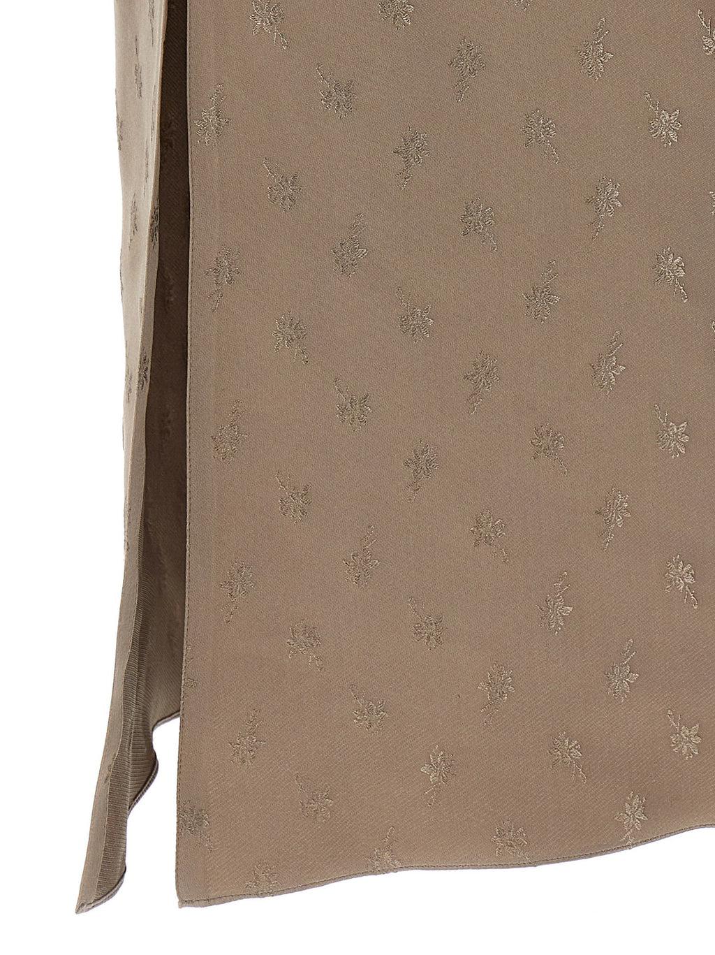 Fendi Gray Silk Midi Dress Fendi
