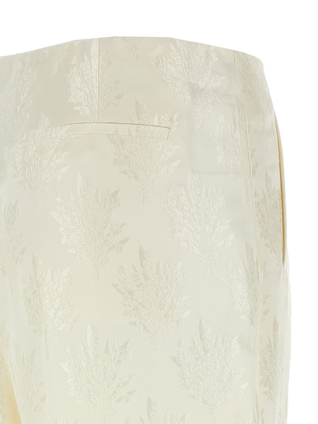 Fendi White Silk Casual Pants Fendi