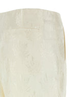 Fendi White Silk Casual Pants Fendi
