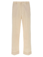 Valentino Garavani Beige Cotton Casual Pants Valentino Garavani