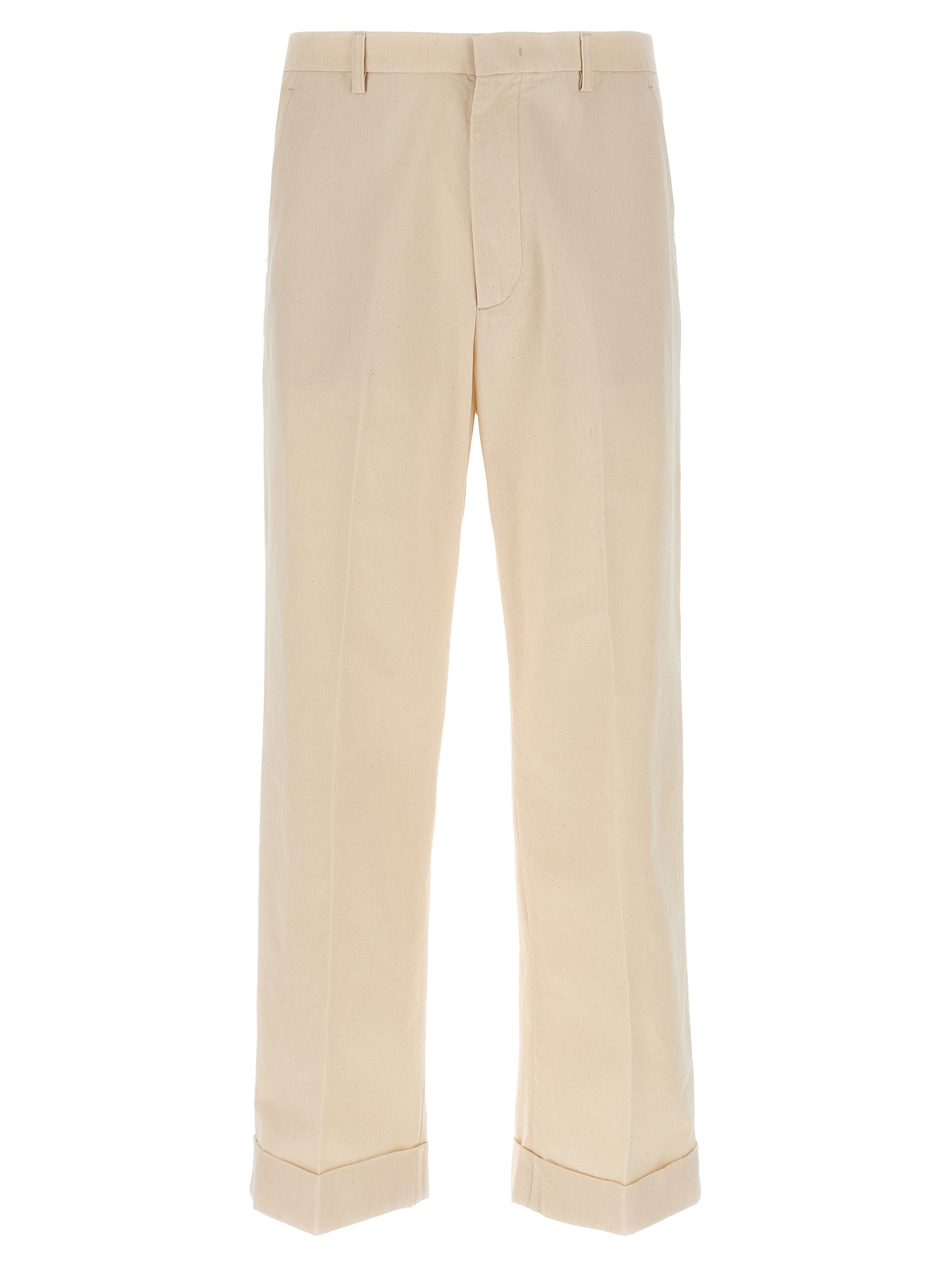 Valentino Garavani Beige Cotton Casual Pants Valentino Garavani