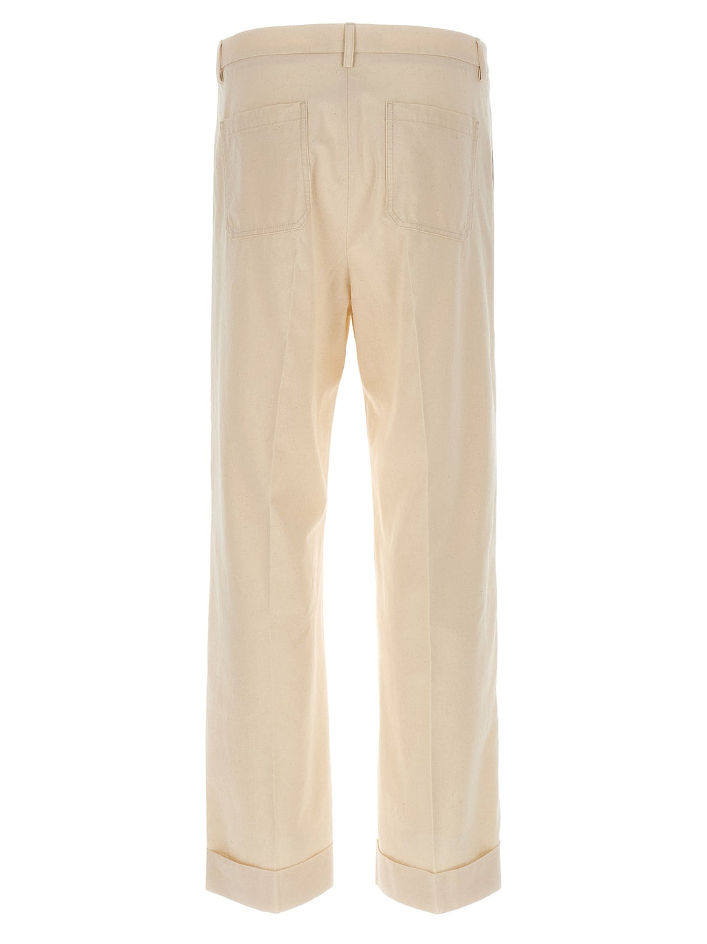 Valentino Garavani Beige Cotton Casual Pants Valentino Garavani