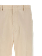 Valentino Garavani Beige Cotton Casual Pants Valentino Garavani