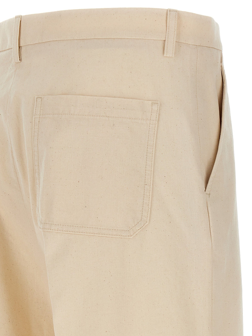 Valentino Garavani Beige Cotton Casual Pants Valentino Garavani