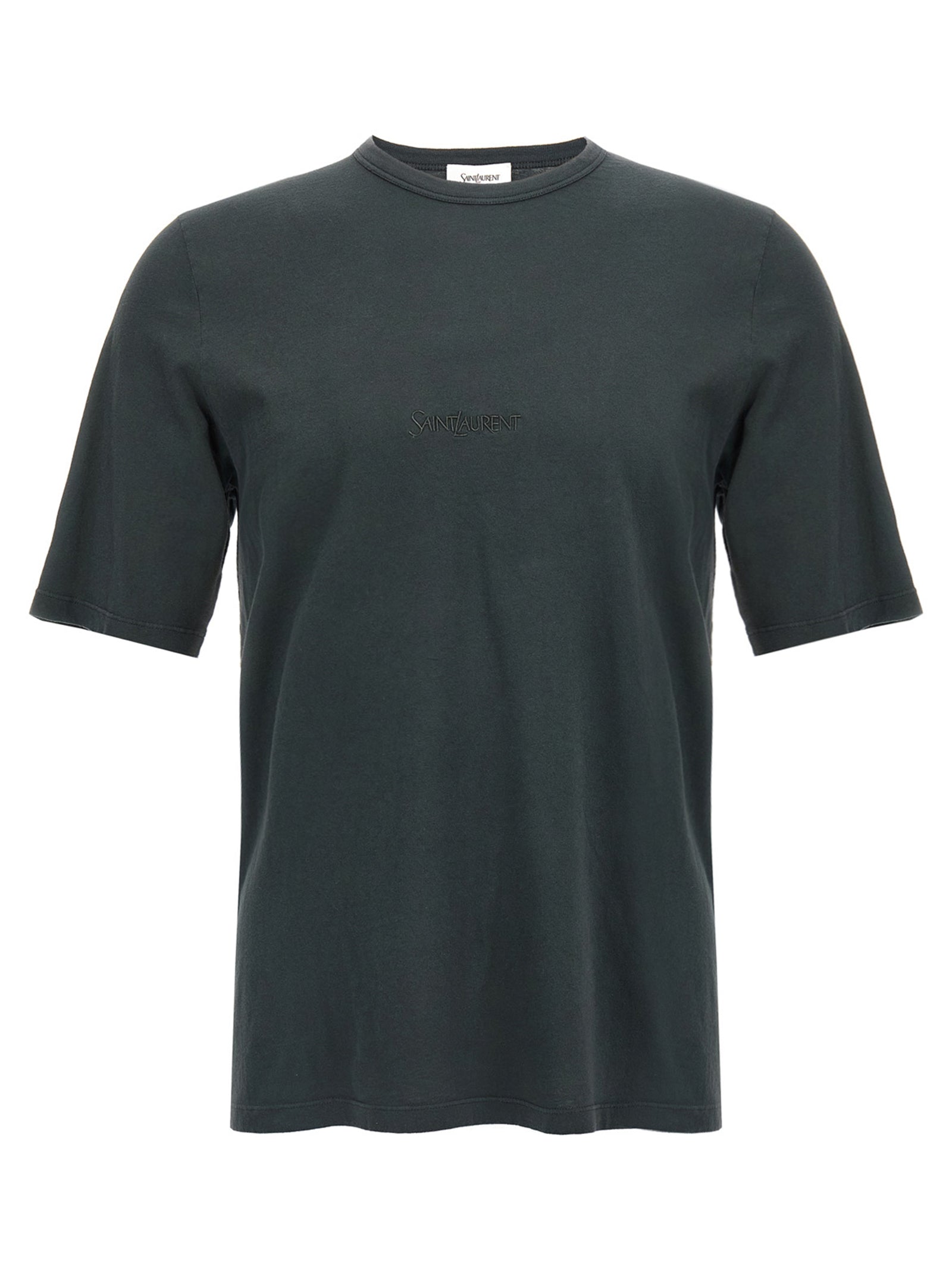 Saint Laurent Black Cotton T-Shirt Saint Laurent