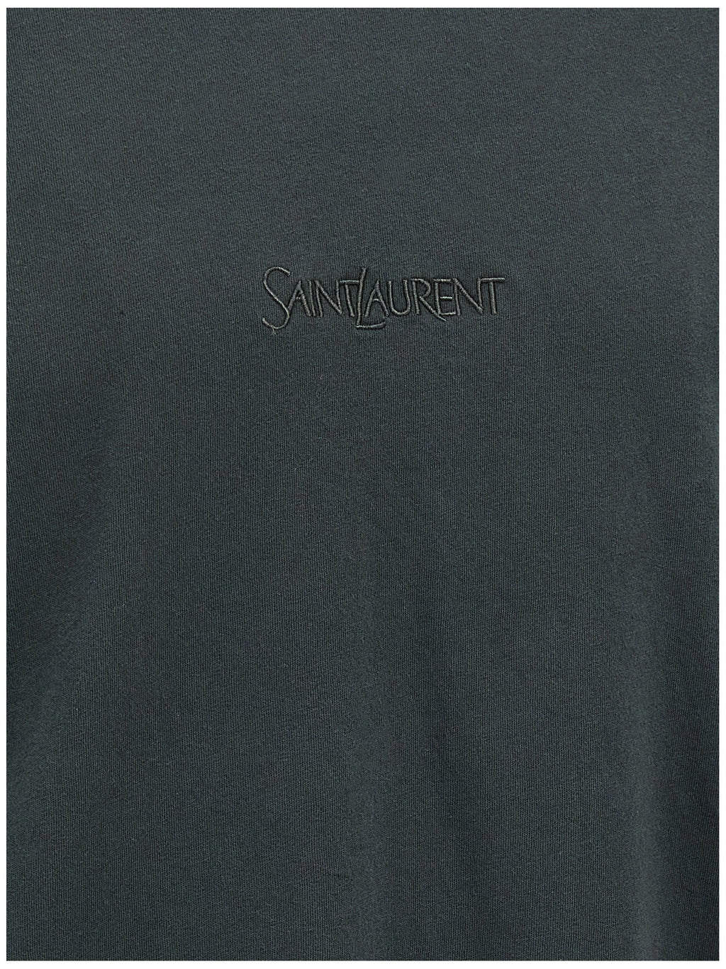 Saint Laurent Black Cotton T-Shirt Saint Laurent