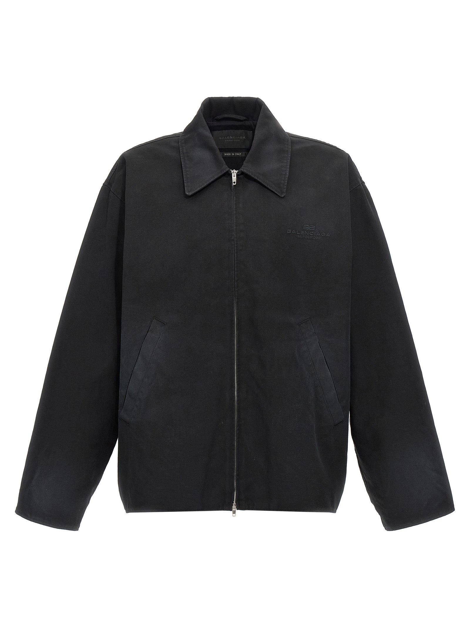 Balenciaga Black Cotton Full-Length Jacket Balenciaga