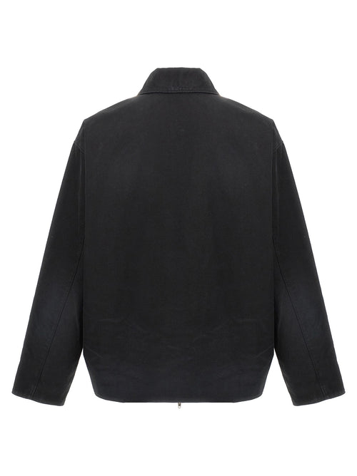 Balenciaga Black Cotton Full-Length Jacket Balenciaga