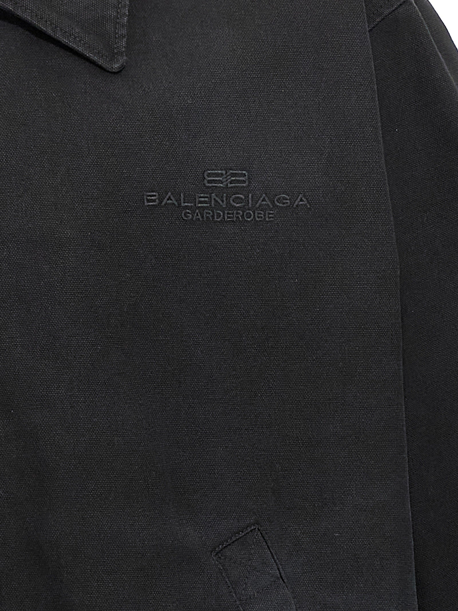 Balenciaga Black Cotton Full-Length Jacket Balenciaga