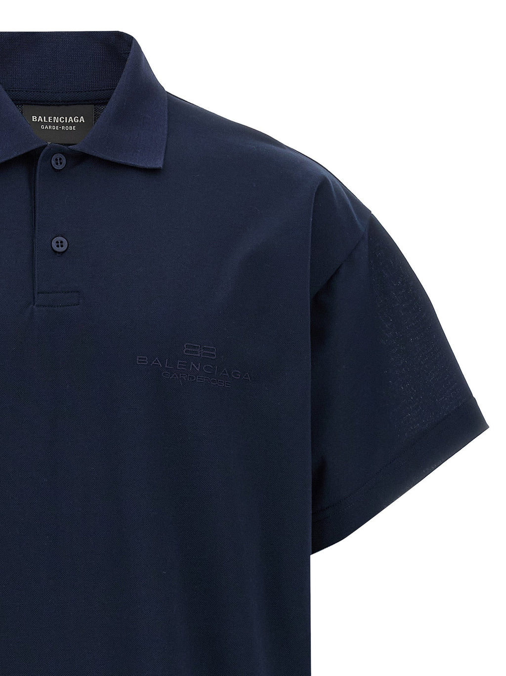 Balenciaga Blue Cotton Polo Shirt Balenciaga
