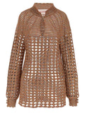 Valentino Garavani Multicolor Linen Cardigan Valentino Garavani