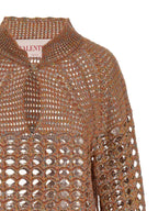 Valentino Garavani Multicolor Linen Cardigan Valentino Garavani